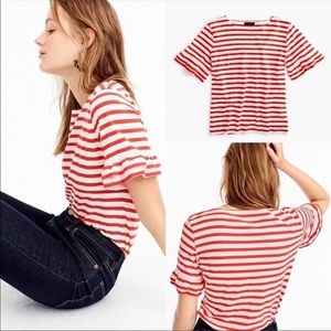 J. Crew Ruffle Sleeve T-Shirt